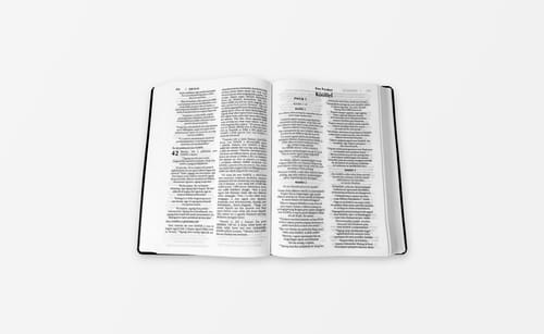 Chuukese Print Bible open